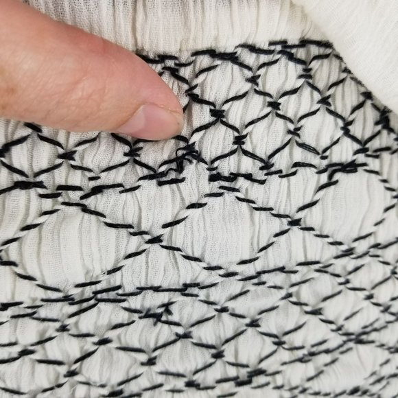 Ulla Johnson Samira White Black Red Embroidered Long Sleeve Mini Boho Dress - Picture 8 of 15